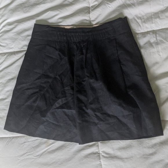 J Crew Black Wool Mini Skirt - Picture 1 of 4